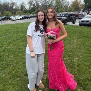PINK STRAPLESS SHERRI HILL PROM DRESS